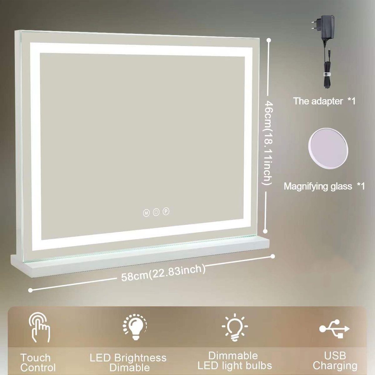 High-end custom wholesale modern luxury home interior LED mirrors-JINGZI-001 - Image 3
